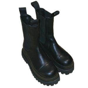 Darker Wavs Reverb Unisex Leather Moto Chelsea Boots US 11M/13W Dolls Kill